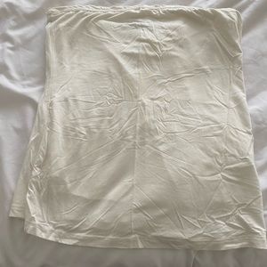 Cream strapless tube top